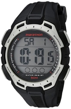 WODOODPORNY SPORTOWY ZEGAREK TIMEX WR50 DATA ALARM TIMER PODŚWIETLENIE