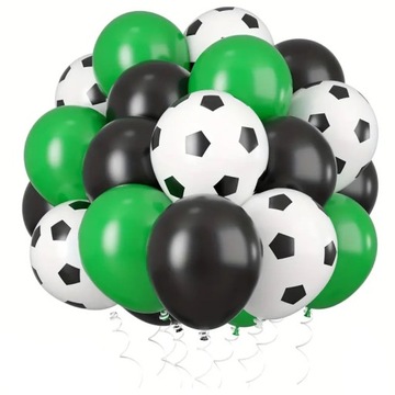 Balony piłka nożna na piłkarskie urodziny piłkarza kibica zielone 20szt