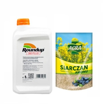 ROUNDUP 360 PLUS 1L BAYER + SIARCZAN AMONU 2KG