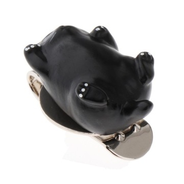 Маркер для мяча для гольфа, котенок, металлическое средство для обучения гольфу, забавный зажим для шляпы для гольфа, черный