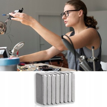 MAGNES NEODYMOWY MAGNESY 10SZT PŁASKIE BARDZOMOCNE
