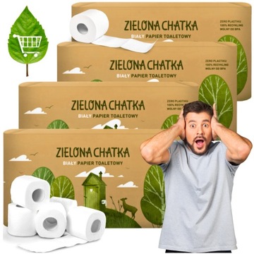 PAPIER TOALETOWY 3 WARSTWOWY EKOLOGICZNY 32 SZTUKI ZIELONA CHATKA
