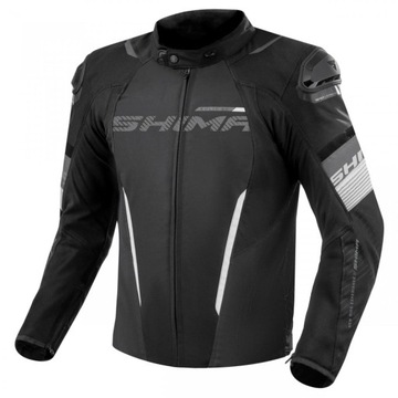 Kurtka motocyklowa SHIMA SOLID 2.0 BLACK/WHITE czarny biały GRATISY