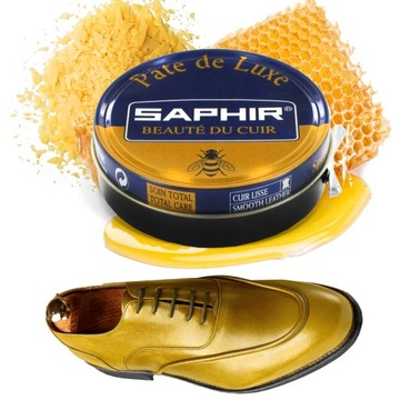 ВОСКОВАЯ ПАСТА ДЛЯ ОБУВИ САПФИРОВЫЙ ЖЕЛТЫЙ 50 мл
