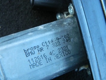 BMW X5 F15 X3 F25 ZVEDÁK OKNO PRAVÝ ZADNÍ 7322748