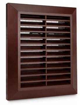 Classic kratka wentylacyjna 200x200 fi 150 brązowa awenta