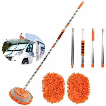 ЩЕТКА ДЛЯ АВТОМОЙКИ ИЗ МИКРОФИБРЫ 157 СМ С ДЛИННОЙ ТЕЛЕСКОПИЧЕСКОЙ РУЧКОЙ