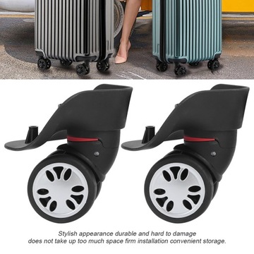 2 ШТ. ЧАСТЬ КОЛЕСА ЧЕМОДАНА, ОБСЛУЖИВАНИЕ БАГАЖА, РЕМОНТНЫЕ ЧАСТИ, ЧЕРНЫЙ