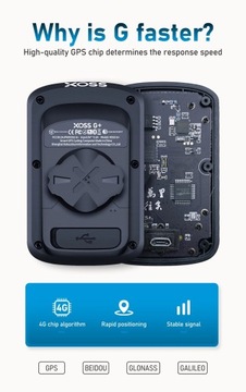 Велосипедный компьютер XOSS G+ с GPS Bluetooth ANT+