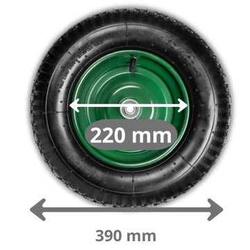 КОЛЕСО ДЛЯ Barrow Barrow 4.00-8 400-8 400x8 ПРОЧНОЕ С ТРУБКОЙ, НАДУВАННОЕ + ОСЬ