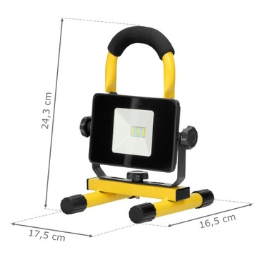 ГАЛОГЕННАЯ ПОРТАТИВНАЯ АККУМУЛЯТОРНАЯ СВЕТОДИОДНАЯ ЛАМПА 10ВТ IP65