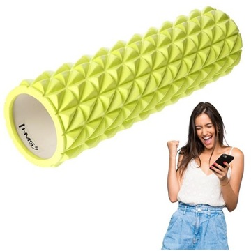 ROLLER do ćwiczeń i masażu ciała PO TRENINGU 45x13,5cm ROLKA z wypsutkami