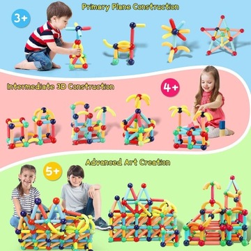 МАГНИТНЫЕ КОНСТРУКЦИОННЫЕ БЛОКИ БОЛЬШОЙ НАБОР 84 СТЕМЕЛЬНЫХ ОБРАЗОВАТЕЛЬНЫХ ЭЛЕМЕНТОВ