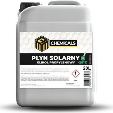PŁYN SOLARNY GLIKOL PROPYLENOWY C.O -35°C 20L nie zamarza antykorozyjny