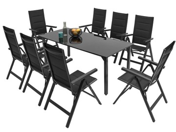 КОМПЛЕКТ САДОВОЙ МЕБЕЛИ ДЛЯ ТЕРРАСЫ, СТОЛ + 8 СТУЛЬЕВ