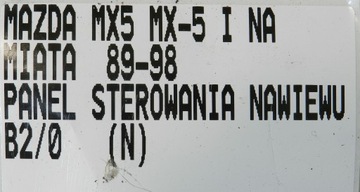 MAZDA MX5 MX-5 I NA MIATA 89-98 PANEL ŘÍZENÍ VENTILACE