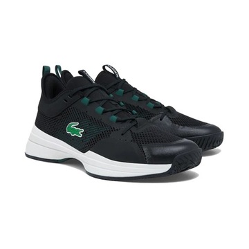 Теннисные туфли Lacoste AG-LT 21 чёрно-зелёные — 45