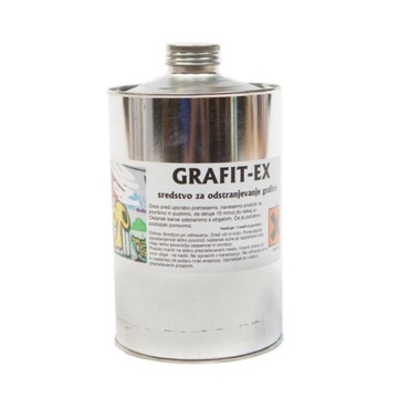 Grafitex 1L skutecznie usuwa graffiti z muru, metalu, szkła, płytek, marmur