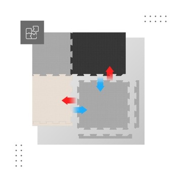 PUZZLE TULANO Коврик из пенопласта Gioco 16 158 x 158 см ВОДОНЕПРОНИЦАЕМЫЙ