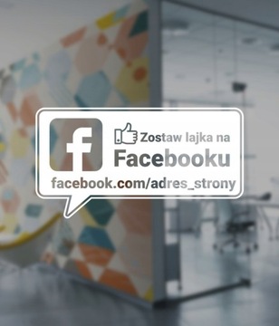 Naklejka Zostaw like na Facebooku szyba | 30x16cm