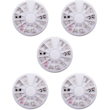 3D украшения для ногтей, наклейки из сплава в форме банта