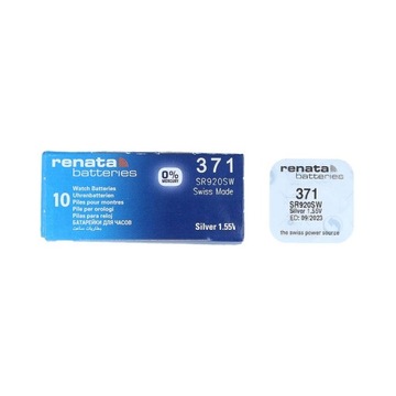 1 x Bateria Srebrowa RENATA 371 SR920SW SR69 AG6