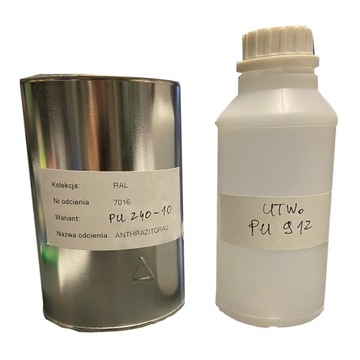 Lakier poliuretanowy kolor RAL 7000-9018 1,5 mat