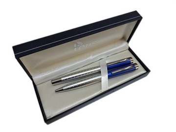 PIÓRO+DŁUGOPIS W ETUI KK471-PDN NIEBIESKI