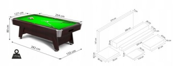 Бильярдный стол Radley Diamond Pool 9FT, черный