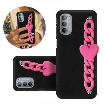 ETUI BLINK Mat Czarne do MOTOROLA G31 4G Malinowe