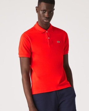 LACOSTE CZERWONA KOSZULKA POLO Z LOGO M 1SPF