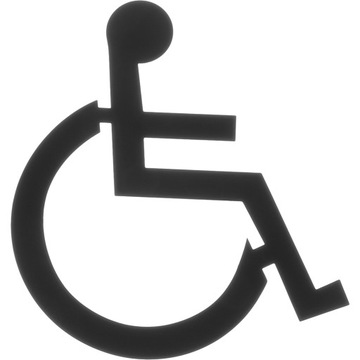 Tabliczka znamionowa Znak na drzwiach toalety dla osób niepełnosprawnych