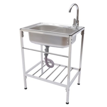 КУХОННАЯ МОЙКА ИЗ НЕРЖАВЕЮЩЕЙ СТАЛИ 60*45*75СМ