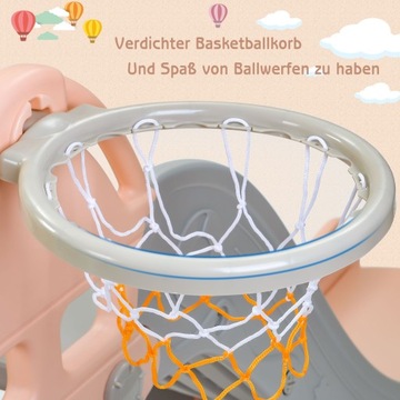 5 в 1 детском слайде с качели, розовой скалолазной башней