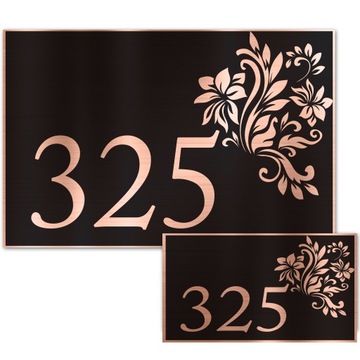 TABLICZKA Adresowa DiBOND NUMER DOMU Kwiaty Wzory