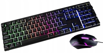 КОМПЛЕКТ ИГРОВАЯ КЛАВИАТУРА + МЫШЬ С ПОДСВЕТКОЙ