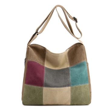 Torby damskie Duże płótno torba Crossbody z wieloma kieszeniami dla kobiet