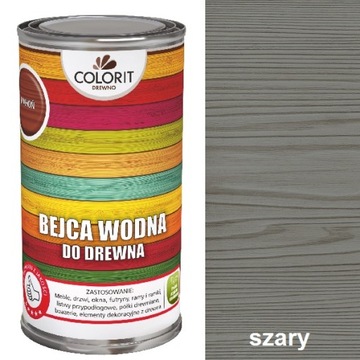 Bejca Wodna Do Drewna COLORIT 0,5 l SZARY