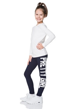 LEGGINSY DZIECIĘCE NADRUK GETRY NAPIS DZPRT 128
