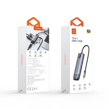 MCDODO HUB 10IN1 USB-C RJ-45 VGA HDMI 4K ДЛЯ MACBOOK
