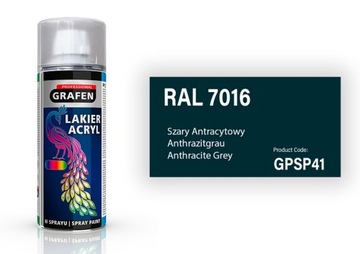 AKRYLOWY LAKIER W SPRAYU SZARY ANTRACYTOWY RAL7016