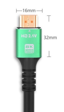 Кабель HDMI 2.1 4K 8K 2K СВЕРХВЫСОКОСКОРОСТНОЙ UHD Full HD 48 Гбит/с 1 м