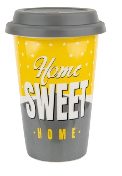 Kubek z silikonową pokrywką SUNSHINE 380ml