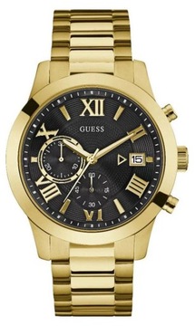 ZŁOTY MĘSKI SPORTOWY ZEGAREK GUESS ATLAS W0668G8 50M WODOSZCZELNY CHRONO