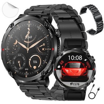 SMARTWATCH ZEGAREK męski MOCNA BATERIA 600mAh WODOODPORNY SPORTOWY MENU PL