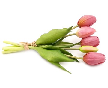 Искусственный ТЮЛЬПАН Силиконовый БУКЕТ ТЮЛЬПАНЫ 5 шт.