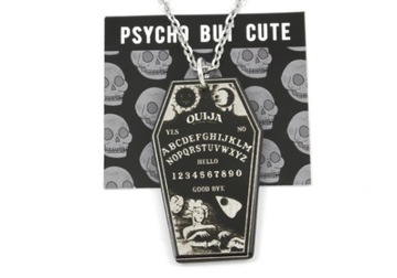 wisiorek TRUMNA OUIJA goth gotycki czarny oko W28