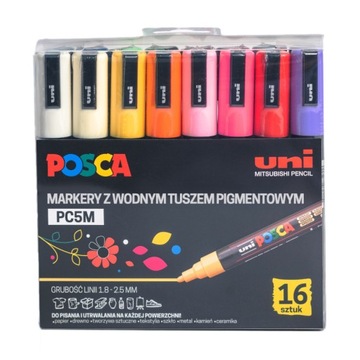 Markery UNI POSCA PC-5M ZESTAW [16]