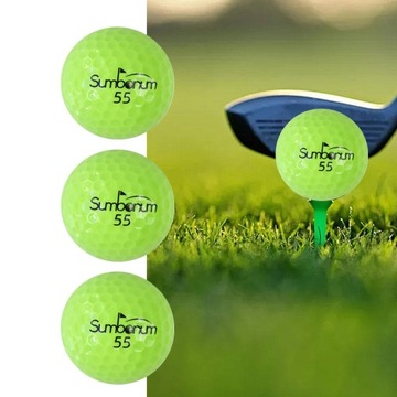 Мячи для гольфа из 3 частей, мяч для гольфа на дальней дистанции для тренировок по гольфу, зеленый