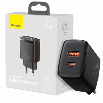 Ładowarka Baseus Quick Charger USB,USB-C 20W